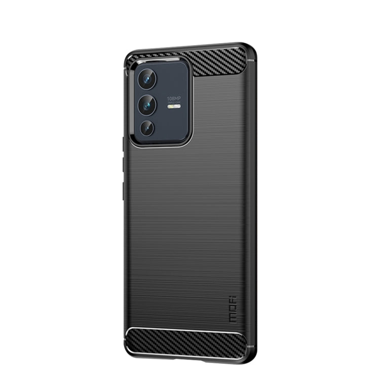 For vivo V23 Pro /S12 Pro MOFI Gentleness Series Brushed Texture Carbon Fiber Soft TPU Phone Case(Black) - vivo Cases by MOFI | Online Shopping South Africa | PMC TechLife