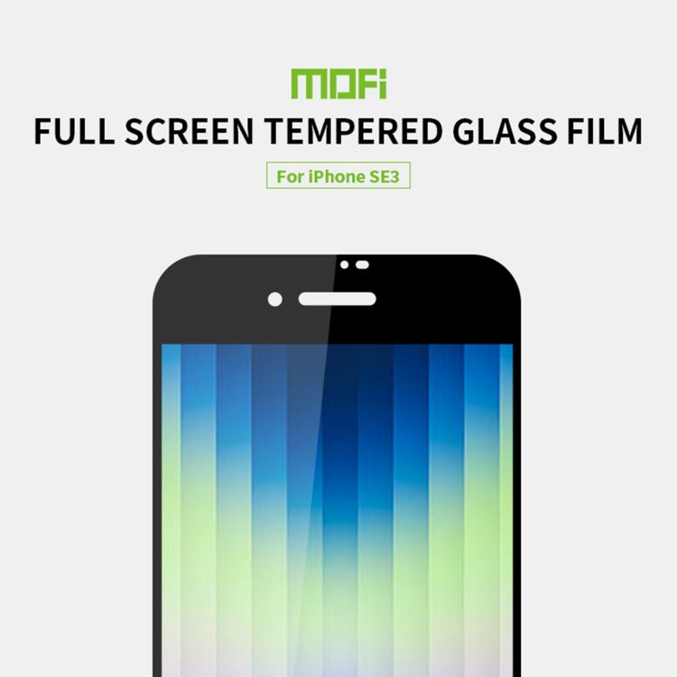 MOFI 9H 2.5D Full Screen Tempered Glass Film For iPhone SE 2022(Black) - Front Protector by MOFI | Online Shopping South Africa | PMC TechLife | Buy Now Pay Later Mobicred
