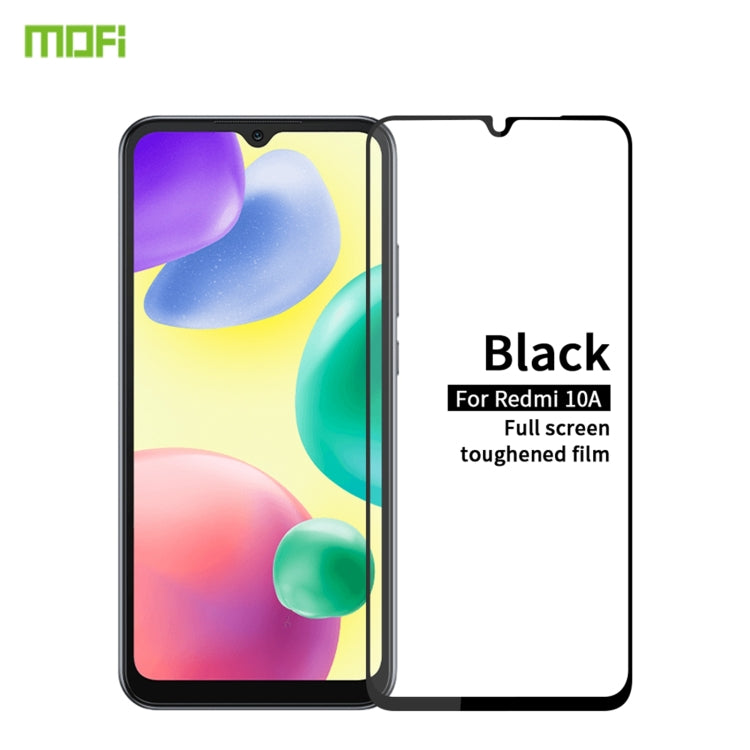 For Xiaomi Redmi 10A MOFI 9H 2.5D Full Screen Tempered Glass Film(Black) - free shipping - PMC TechLife - Order now!