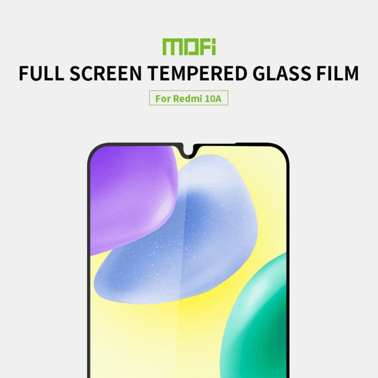 For Xiaomi Redmi 10A MOFI 9H 2.5D Full Screen Tempered Glass Film(Black) - free shipping - PMC TechLife - Order now!