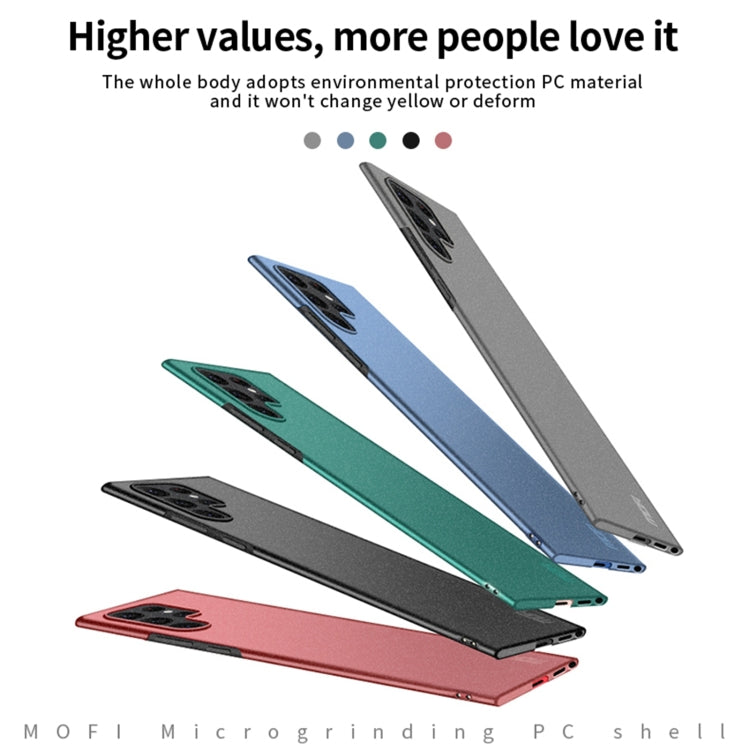 For Samsung Galaxy S22 Ultra 5G MOFI Fandun Series Frosted Ultra-thin PC Hard Phone Case(Blue) - Galaxy S22 Ultra 5G Cases by MOFI | Online Shopping South Africa | PMC TechLife | Buy Now Pay Later Mobicred