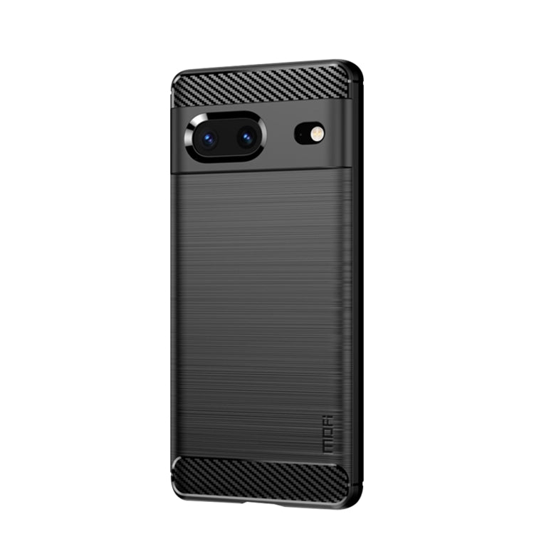 For Google pixel 7 5G MOFI Gentleness Series Brushed Texture Carbon Fiber TPU Phone Case(Black) - free shipping - PMC TechLife - Order now!