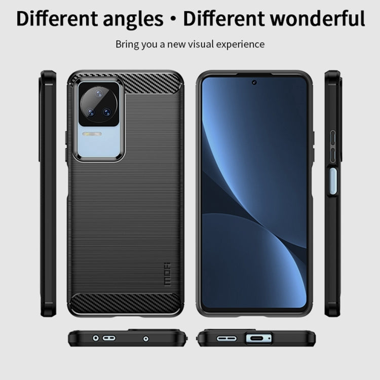 For Xiaomi Redmi K40S MOFI Gentleness Brushed Carbon Fiber Soft TPU Case(Gray) - Xiaomi Cases by MOFI | Online Shopping South Africa | PMC TechLife | Buy Now Pay Later Mobicred