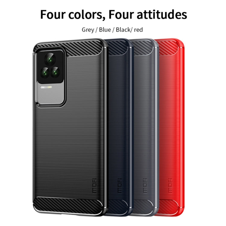 For Xiaomi Redmi K50 / K50 Pro MOFI Gentleness Brushed Carbon Fiber Soft TPU Case(Gray) - Xiaomi Cases by MOFI | Online Shopping South Africa | PMC TechLife | Buy Now Pay Later Mobicred