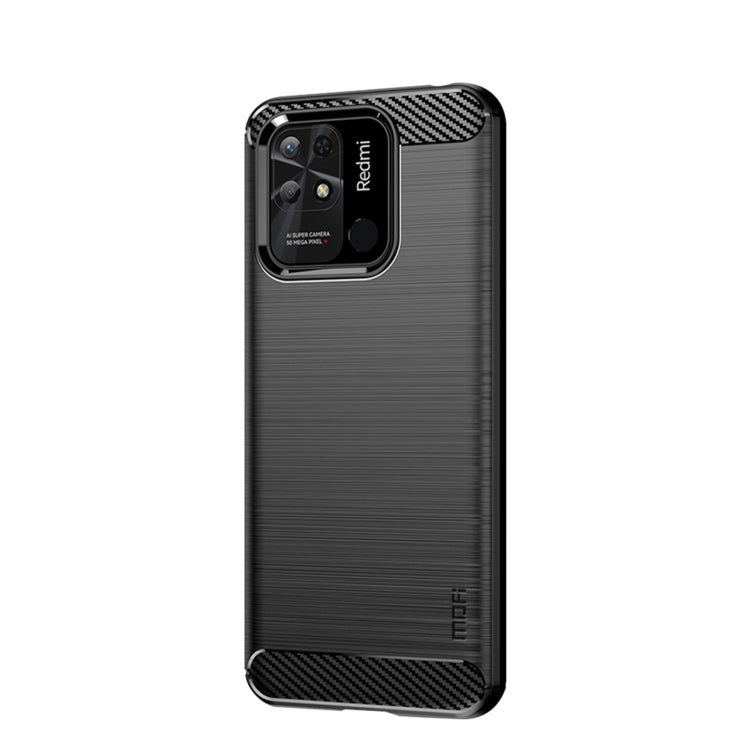 For Xiaomi Redmi 10C MOFI Gentleness Brushed Carbon Fiber Soft TPU Case(Black) - Xiaomi Cases by MOFI | Online Shopping South Africa | PMC TechLife