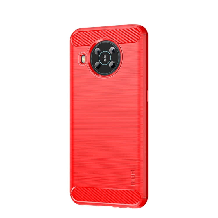 For Nokia X100 MOFI Gentleness Series Brushed Texture Carbon Fiber TPU Phone Case(Red) - Nokia Cases by MOFI | Online Shopping South Africa | PMC TechLife | Buy Now Pay Later Mobicred