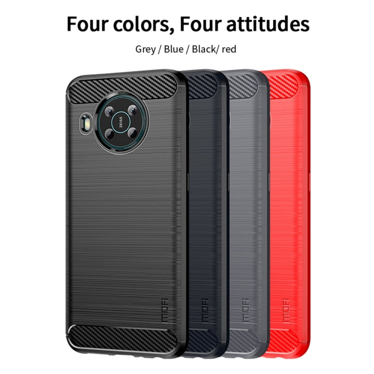 For Nokia X100 MOFI Gentleness Series Brushed Texture Carbon Fiber TPU Phone Case(Red) - Nokia Cases by MOFI | Online Shopping South Africa | PMC TechLife | Buy Now Pay Later Mobicred