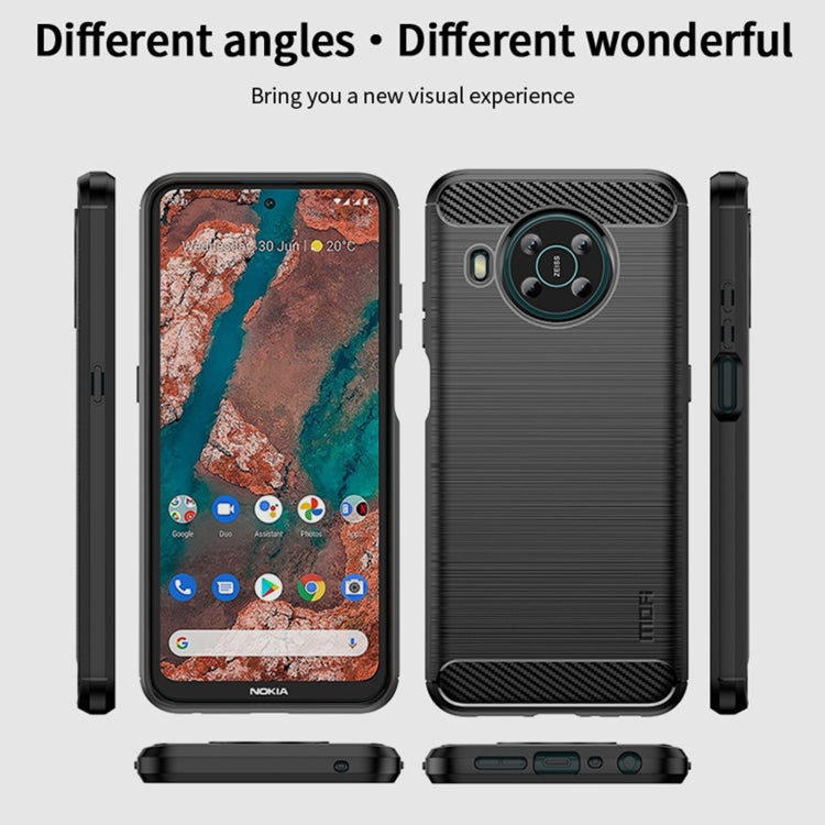 For Nokia X100 MOFI Gentleness Series Brushed Texture Carbon Fiber TPU Phone Case(Red) - Nokia Cases by MOFI | Online Shopping South Africa | PMC TechLife | Buy Now Pay Later Mobicred