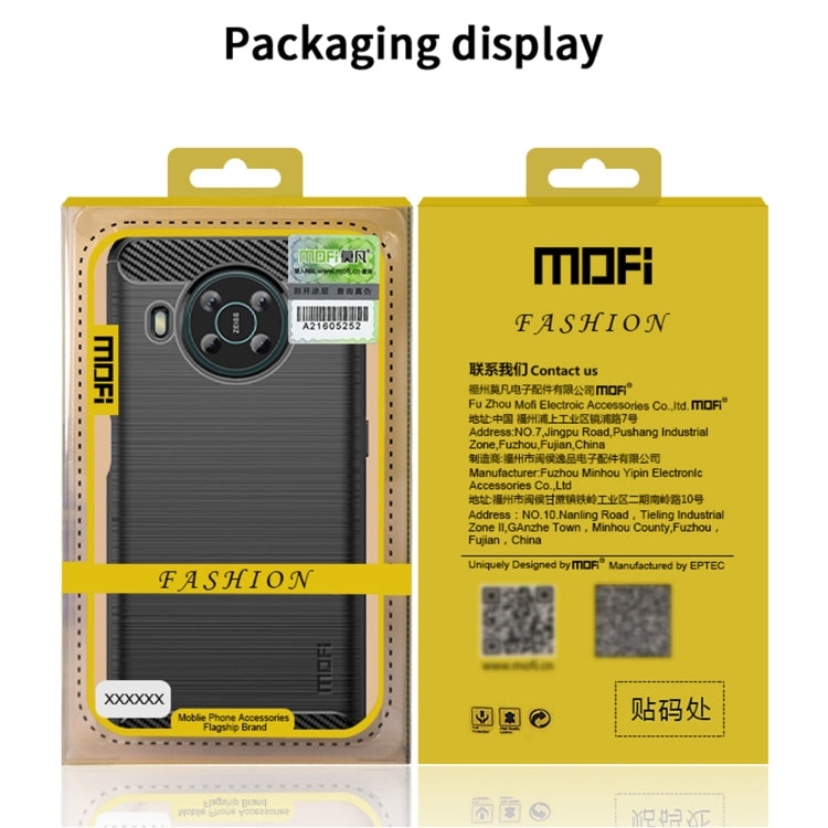 For Nokia X100 MOFI Gentleness Series Brushed Texture Carbon Fiber TPU Phone Case(Red) - Nokia Cases by MOFI | Online Shopping South Africa | PMC TechLife | Buy Now Pay Later Mobicred