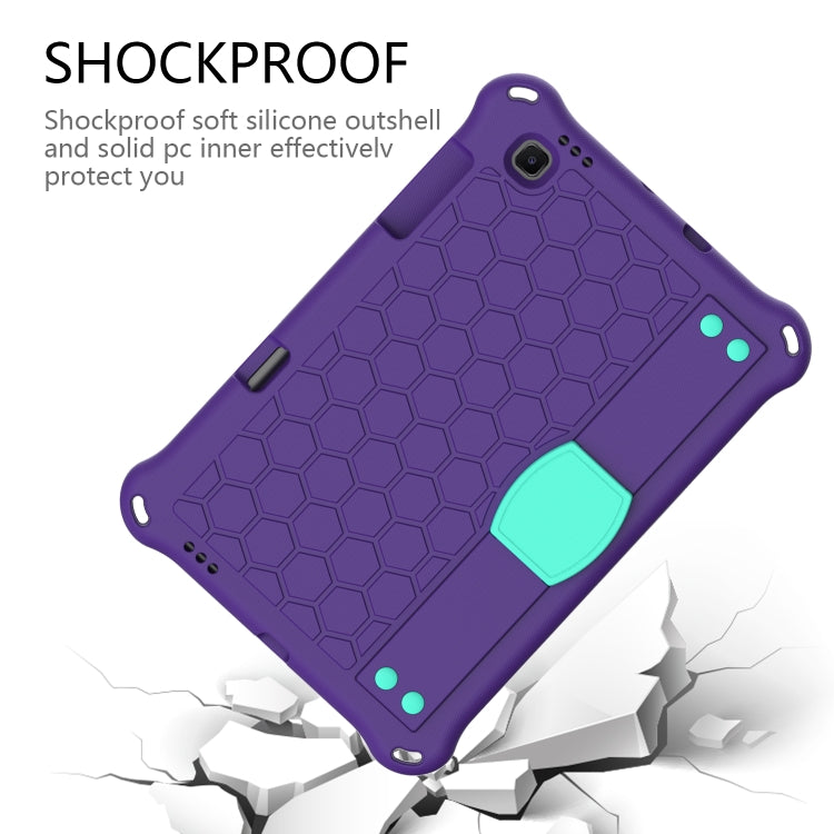 For Lenovo X306 / X606 / K10 Honeycomb EVA + PC Shockproof Tablet Case with Strap(Purple+Mint Green) - Lenovo by PMC TechLife | Online Shopping South Africa | PMC TechLife | Buy Now Pay Later Mobicred