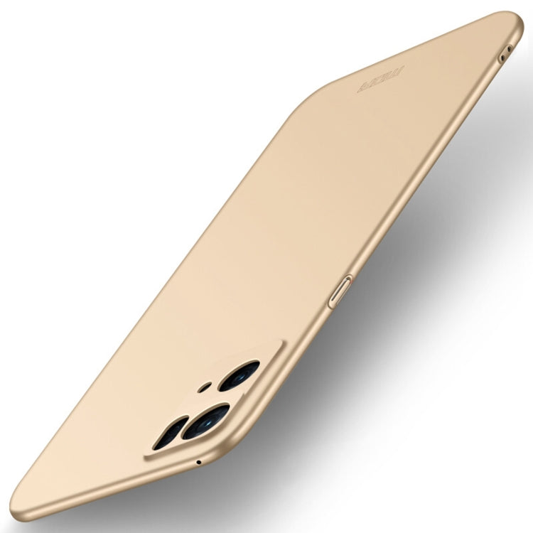 For OPPO Reno7 Pro MOFI Frosted PC Ultra-thin Hard Case(Gold) - OPPO Cases by MOFI | Online Shopping South Africa | PMC TechLife