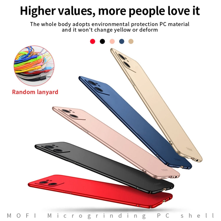 For OPPO Find X5 Lite / Reno7 Global MOFI Frosted PC Ultra-thin Hard Case(Blue) - free shipping - PMC TechLife - Order now!