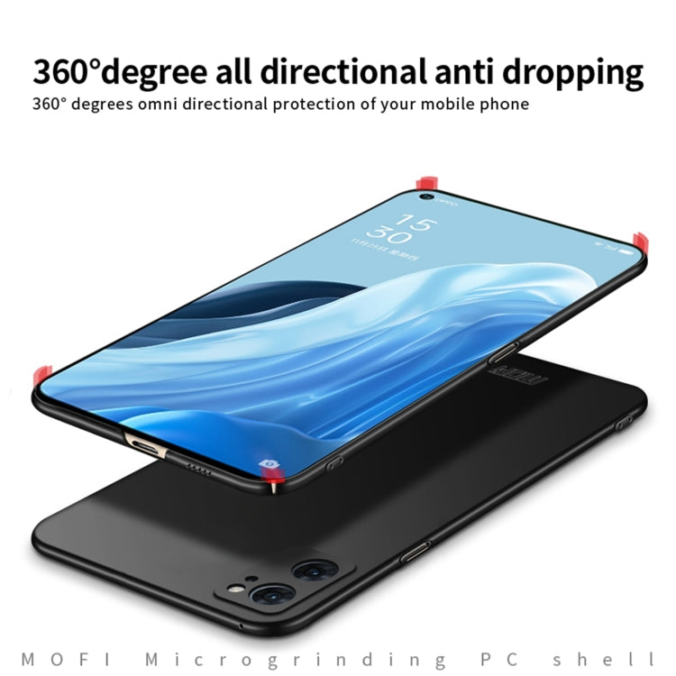 For OPPO Reno7 4G / F21 Pro 4G MOFI Frosted PC Ultra-thin Hard Case(Blue) - OPPO Cases by MOFI | Online Shopping South Africa | PMC TechLife