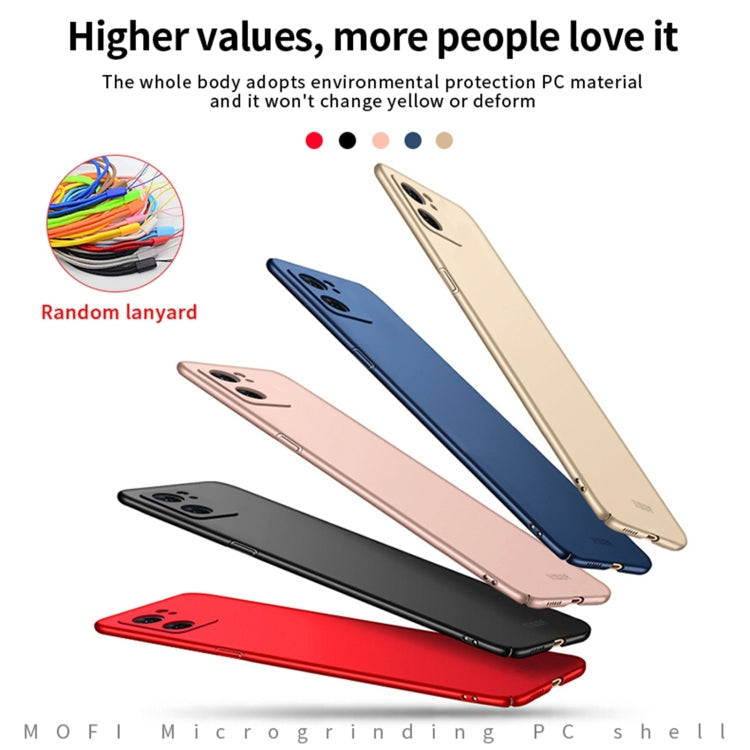 For OPPO Reno7 4G / F21 Pro 4G MOFI Frosted PC Ultra-thin Hard Case(Rose gold) - OPPO Cases by MOFI | Online Shopping South Africa | PMC TechLife