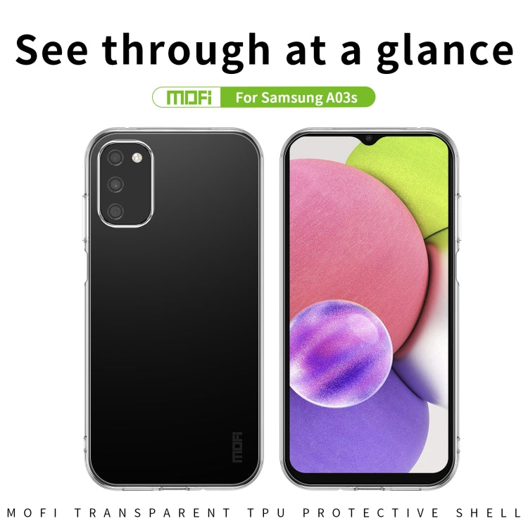 For Samsung Galaxy A03s EU 164.2mm MOFI Ming Series Ultra-thin TPU Phone Case(Transparent) - Galaxy Phone Cases by MOFI | Online Shopping South Africa | PMC TechLife