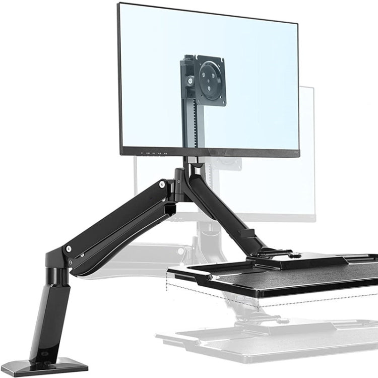 NORTH BAYOU NB40 Ergonomic Height Adjust Computer Stand Workstation 22-32 Inch Monitor Mount Bracket with Keyboard Plate Desk Stand - Laptop Stand by PMc TechLife | Online Shopping South Africa | PMc TechLife | Buy Now Pay Later Mobicred