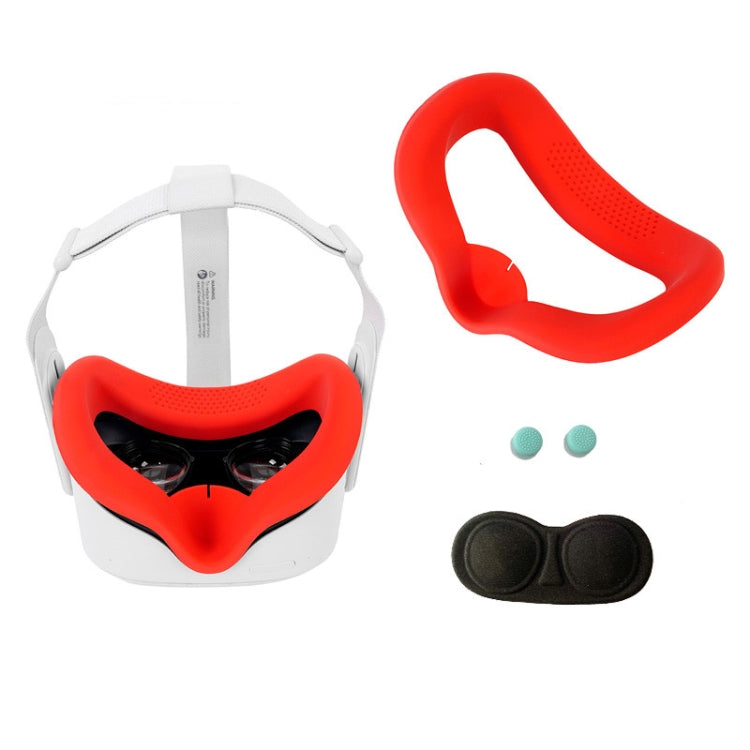 JD-391215 Suitable for Oculus Quest2 Generation VR Eye Mask Silicone Cover + Lens Cover Set(Gun gray) - VR Accessories by PMC TechLife | Online Shopping South Africa | PMC TechLife | Buy Now Pay Later Mobicred