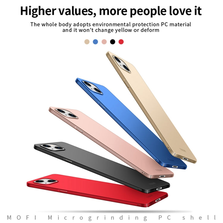 For iPhone 14 Plus MOFI Frosted PC Ultra-thin Hard Case  (Black) - free shipping - PMC TechLife - Order now!