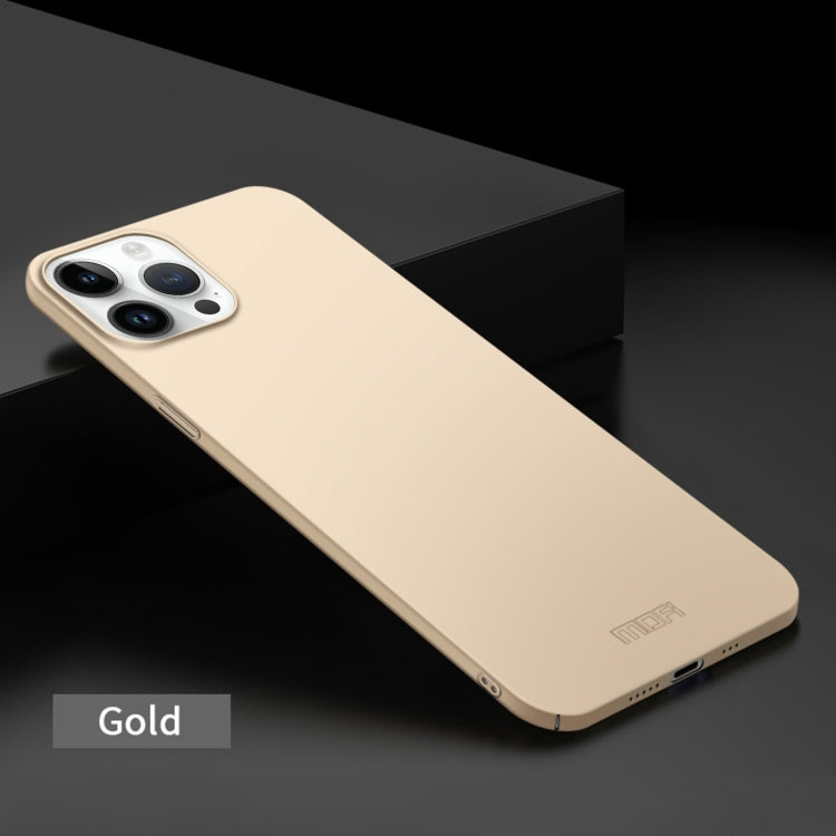 For iPhone 14 Pro MOFI Frosted PC Ultra-thin Hard Case (Gold) - iPhone 14 Pro Cases by MOFI | Online Shopping South Africa | PMC TechLife