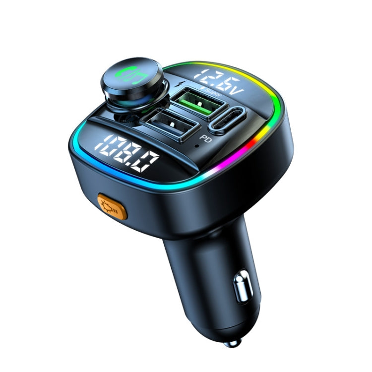 C22 Car Bluetooth 5.0 FM Transmitter LED Light Voltage Display QC 3.0 PD Charger - free shipping - PMC TechLife - Order now!