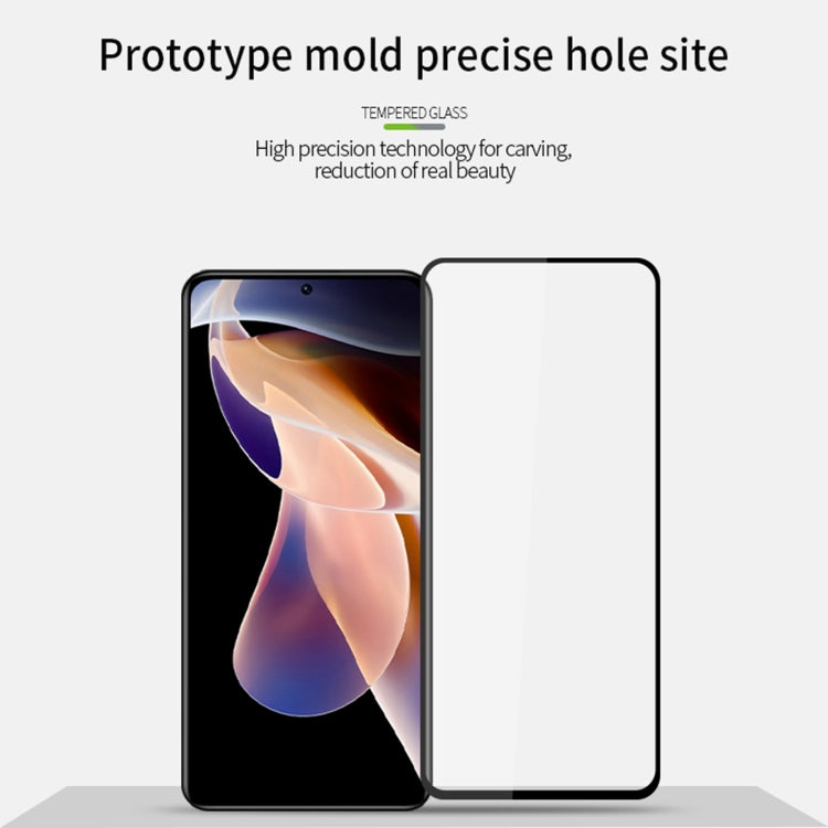 For Xiaomi Redmi Note 11T Pro MOFI 9H 2.5D Full Screen Tempered Glass Film(Black) -  by MOFI | Online Shopping South Africa | PMC TechLife | Buy Now Pay Later Mobicred