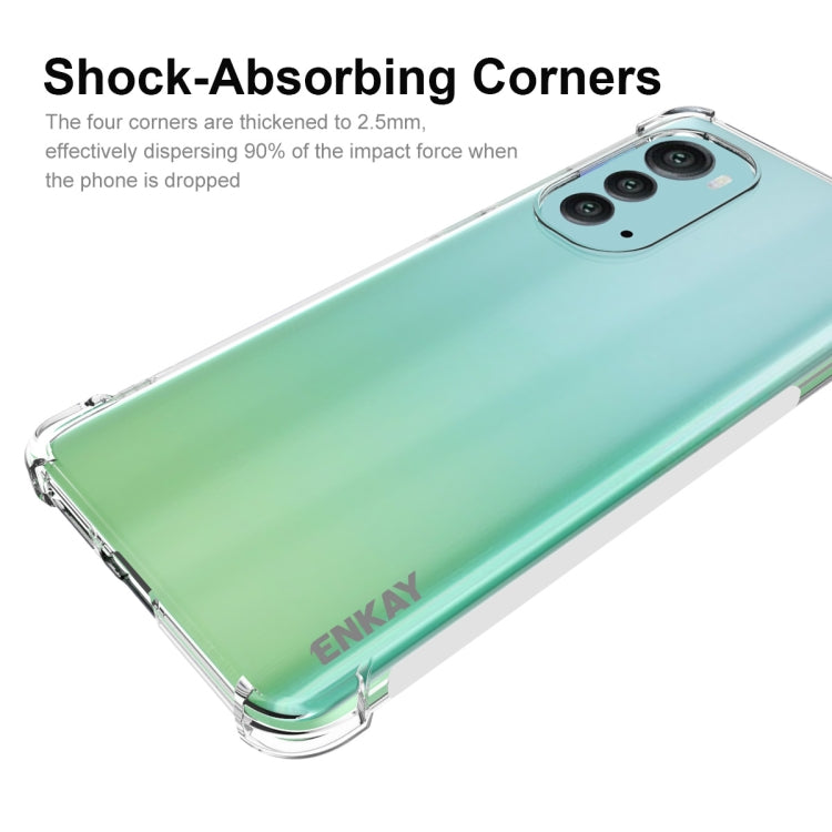 For Motorola Moto Edge 2022 ENKAY Transparent TPU Shockproof Phone Case - Motorola Cases by ENKAY | Online Shopping South Africa | PMC TechLife | Buy Now Pay Later Mobicred