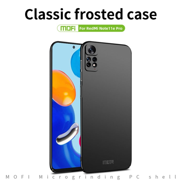 For Xiaomi Redmi Note 11E Pro MOFI Frosted PC Ultra-thin Hard Case(Black) - Xiaomi Cases by MOFI | Online Shopping South Africa | PMC TechLife | Buy Now Pay Later Mobicred