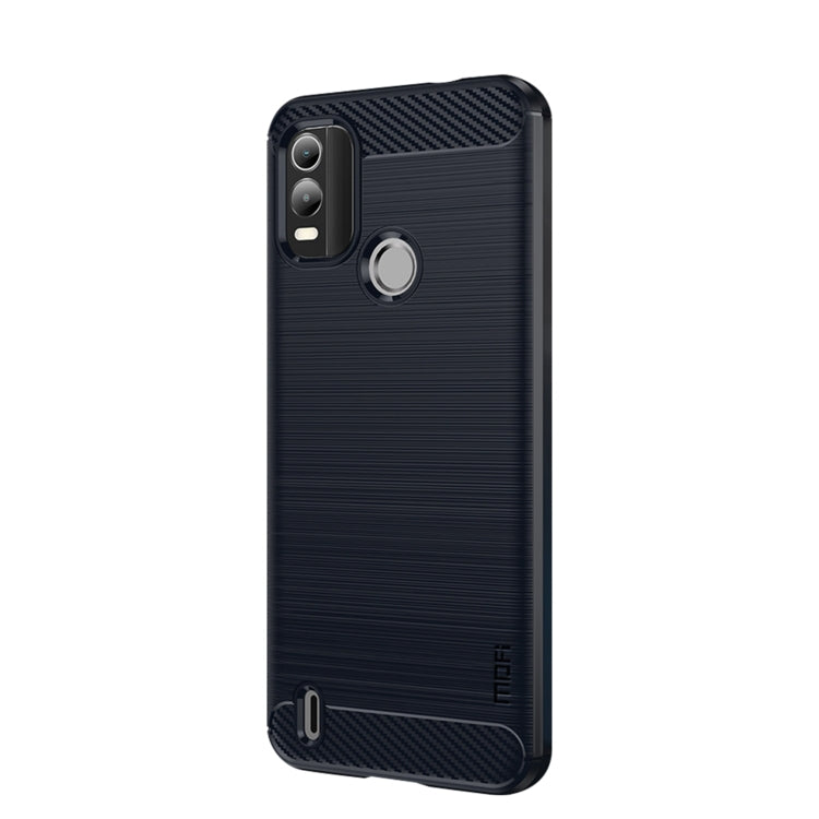 For Nokia C21 Plus MOFI Gentleness Brushed Carbon Fiber Soft TPU Case(Blue) - Nokia Cases by MOFI | Online Shopping South Africa | PMC TechLife | Buy Now Pay Later Mobicred