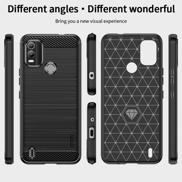 For Nokia C21 Plus MOFI Gentleness Brushed Carbon Fiber Soft TPU Case(Blue) - Nokia Cases by MOFI | Online Shopping South Africa | PMC TechLife | Buy Now Pay Later Mobicred