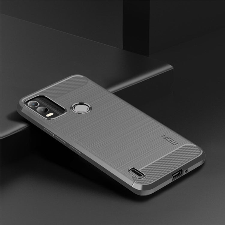 For Nokia C21 Plus MOFI Gentleness Brushed Carbon Fiber Soft TPU Case(Gray) - Nokia Cases by MOFI | Online Shopping South Africa | PMC TechLife | Buy Now Pay Later Mobicred