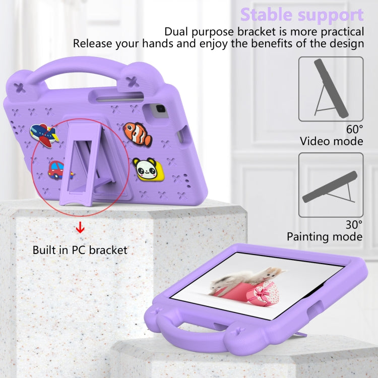For Huawei MediaPad M3 Lite 8.0 Handle Kickstand Children EVA Shockproof Tablet Case(Light Purple) - Huawei by PMC TechLife | Online Shopping South Africa | PMC TechLife | Buy Now Pay Later Mobicred