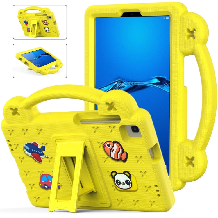 For Huawei MediaPad M3 Lite 8.0 Handle Kickstand Children EVA Shockproof Tablet Case(Yellow) - Huawei by PMC TechLife | Online Shopping South Africa | PMC TechLife | Buy Now Pay Later Mobicred