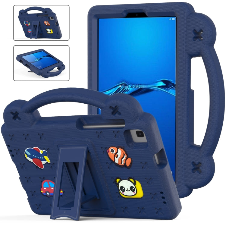 For Huawei MediaPad M3 Lite 8.0 Handle Kickstand Children EVA Shockproof Tablet Case(Navy Blue) - Huawei by PMC TechLife | Online Shopping South Africa | PMC TechLife | Buy Now Pay Later Mobicred