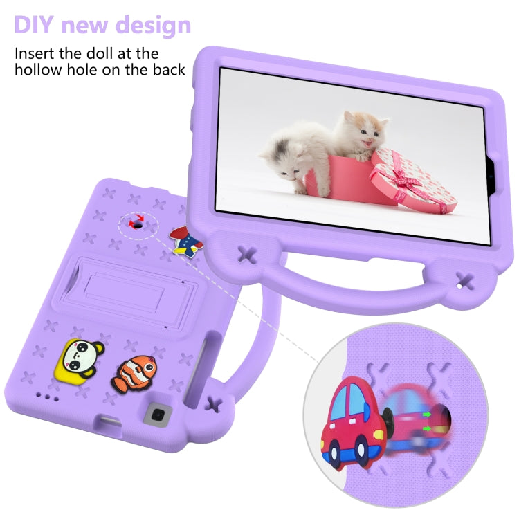 For Huawei MediaPad M5 8.4 Handle Kickstand Children EVA Shockproof Tablet Case(Light Purple) - Huawei by PMC TechLife | Online Shopping South Africa | PMC TechLife