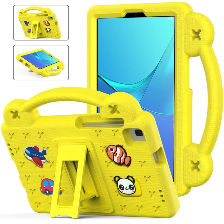 For Huawei MediaPad M5 8.4 Handle Kickstand Children EVA Shockproof Tablet Case(Yellow) - Huawei by PMC TechLife | Online Shopping South Africa | PMC TechLife | Buy Now Pay Later Mobicred