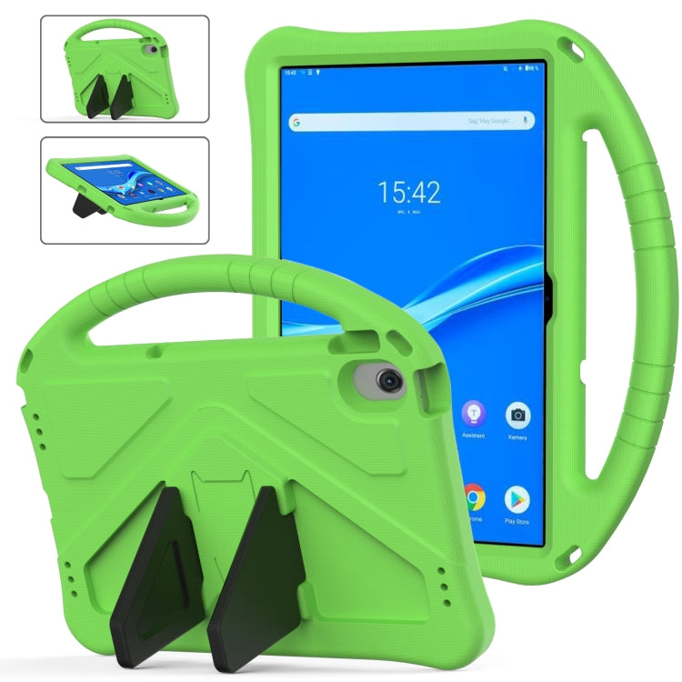 For Lenovo Tab M10 Plus 10.6 3rd Gen TB125FU 2022 EVA Shockproof Tablet Case with Holder(Green) - Lenovo by PMC TechLife | Online Shopping South Africa | PMC TechLife | Buy Now Pay Later Mobicred