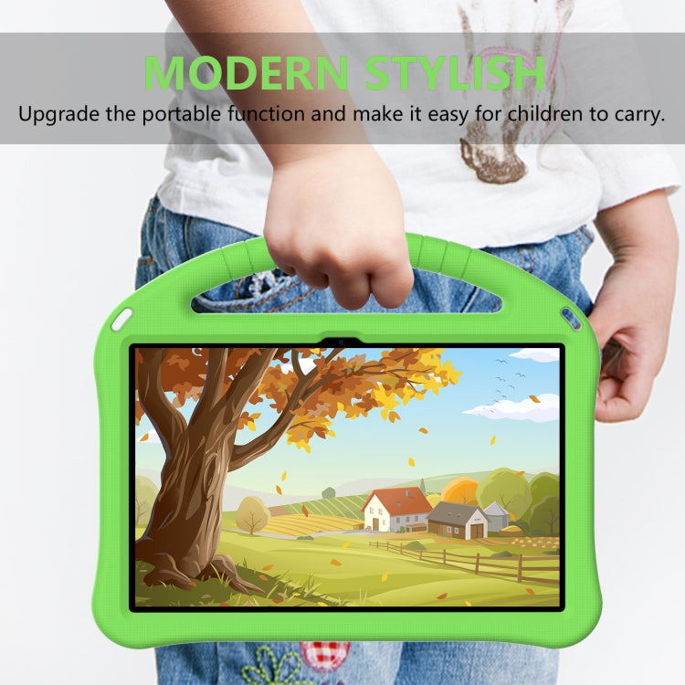 For Lenovo Tab M10 Plus 10.6 3rd Gen TB125FU 2022 EVA Shockproof Tablet Case with Holder(Green) - Lenovo by PMC TechLife | Online Shopping South Africa | PMC TechLife | Buy Now Pay Later Mobicred