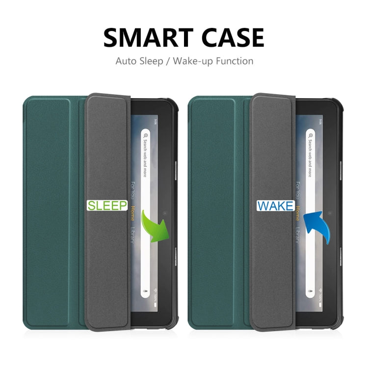 For Amazon Fire 7 12th 2022 ENKAY Smart Leather Tablet Case(Purple) - Amazon by ENKAY | Online Shopping South Africa | PMC TechLife | Buy Now Pay Later Mobicred