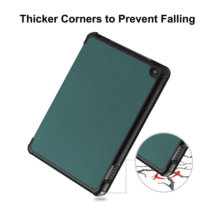 For Amazon Fire 7 12th 2022 ENKAY Smart Leather Tablet Case(Black) - Amazon by ENKAY | Online Shopping South Africa | PMC TechLife | Buy Now Pay Later Mobicred