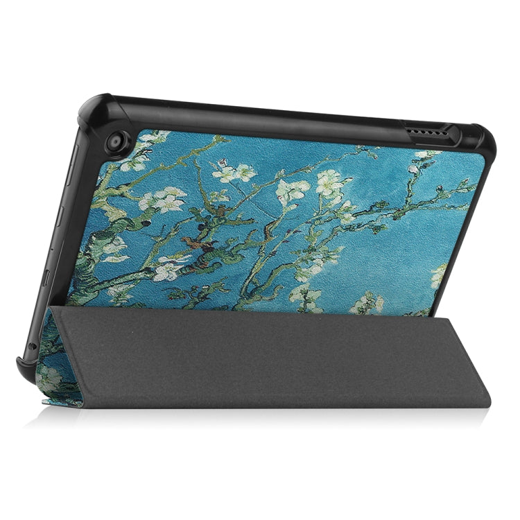 For Amazon Fire 7 12th 2022 JSM Smart Leather Tablet Case(Apricot Flower) - free shipping - PMc TechLife - Order now!