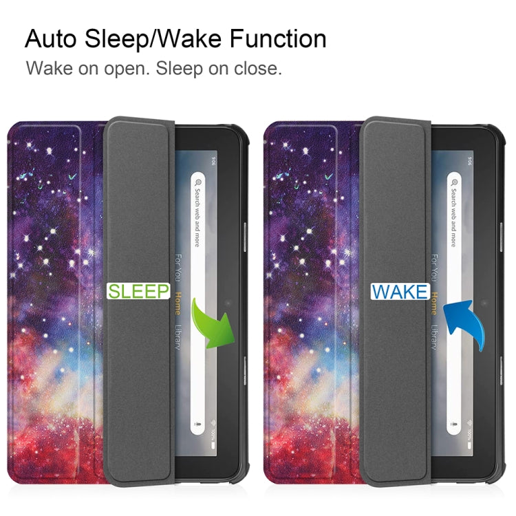 For Amazon Fire 7 12th 2022 JSM Smart Leather Tablet Case(Galaxy) - free shipping - PMc TechLife - Order now!