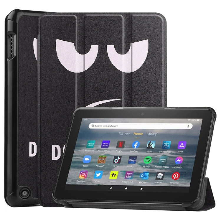 For Amazon Fire 7 12th 2022 JSM Smart Leather Tablet Case(Big Eye) - free shipping - PMc TechLife - Order now!