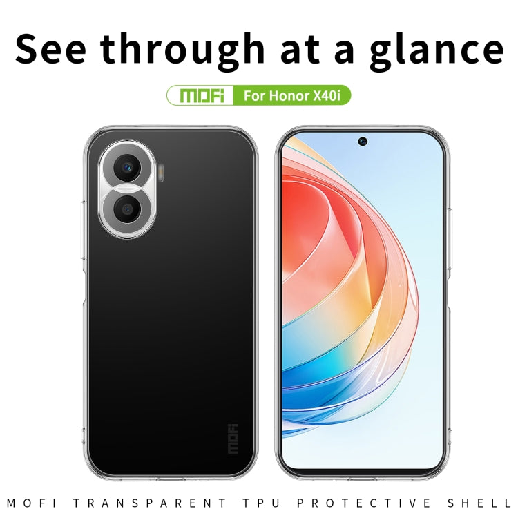 For Honor X40i MOFI Ming Series Ultra-thin TPU Phone Case(Transparent) - Honor Cases by MOFI | Online Shopping South Africa | PMC TechLife | Buy Now Pay Later Mobicred