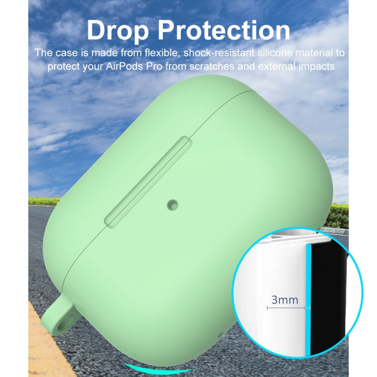 For Apple AirPods Pro 2 2022 ENKAY Thickened Silicone Protective Case with Keychain(Mint Green) - free shipping - PMC Jewellery - Order now!