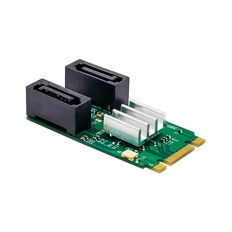ST551 6Gbps PCIe B+M key to 2 Port SATA 3.0 Card M.2 to dual SATA  Adapter - Card Adapter by PMC Jewellery | Online Shopping South Africa | PMC Jewellery | Buy Now Pay Later Mobicred
