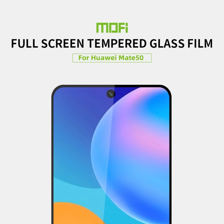 For Huawei Mate 50 MOFI 9H 2.5D Full Screen Tempered Glass Film(Black) - Huawei Tempered Glass by MOFI | Online Shopping South Africa | PMC TechLife | Buy Now Pay Later Mobicred