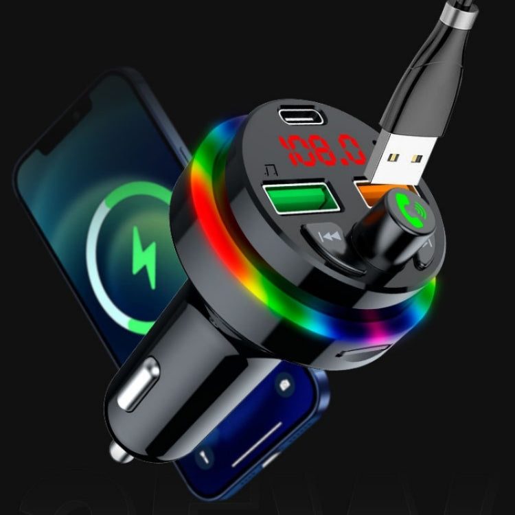 PDF17 Car Bluetooth 5.0 Charger FM Transmitter Type-C Dual USB MP3 Music Player - Bluetooth Car Kits by PMC TechLife | Online Shopping South Africa | PMC TechLife | Buy Now Pay Later Mobicred