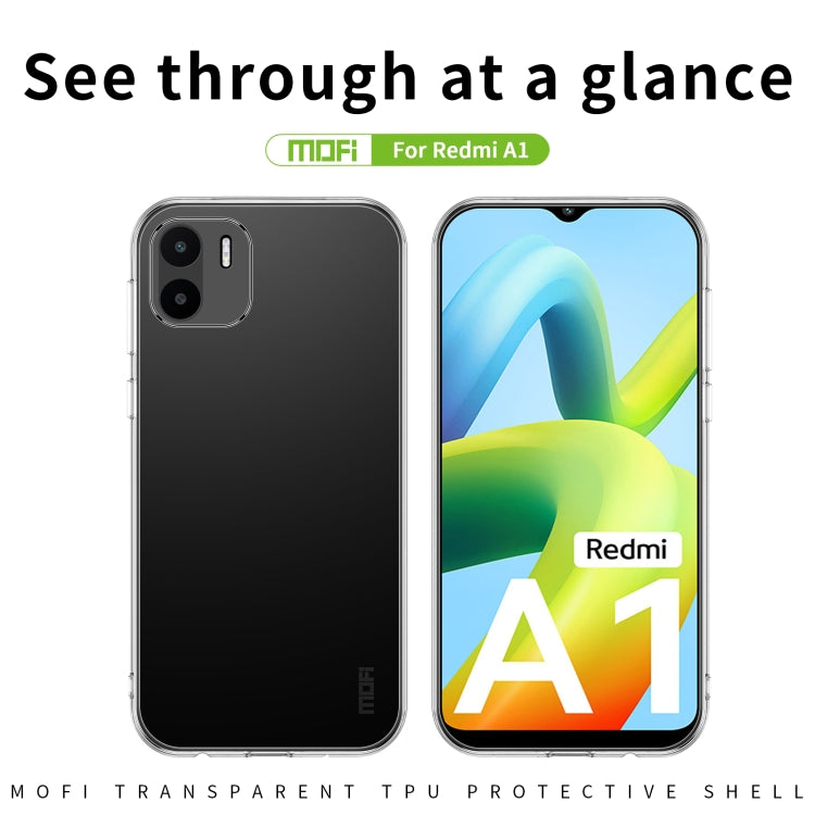 For Xiaomi Redmi A1 MOFI Ming Series Ultra-thin TPU Phone Case(Transparent) - Xiaomi Cases by MOFI | Online Shopping South Africa | PMC TechLife