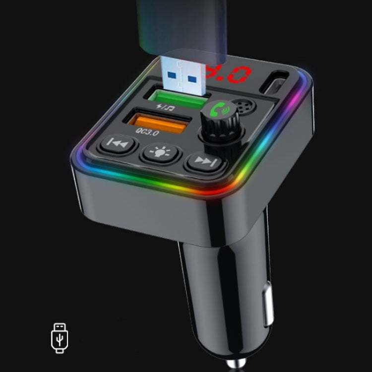 PDF19 PD25W QC3.0 Mobile Phone Fast Charger Adapter USB+Type-C Car Bluetooth Adapter - Bluetooth Car Kits by PMC TechLife | Online Shopping South Africa | PMC TechLife | Buy Now Pay Later Mobicred