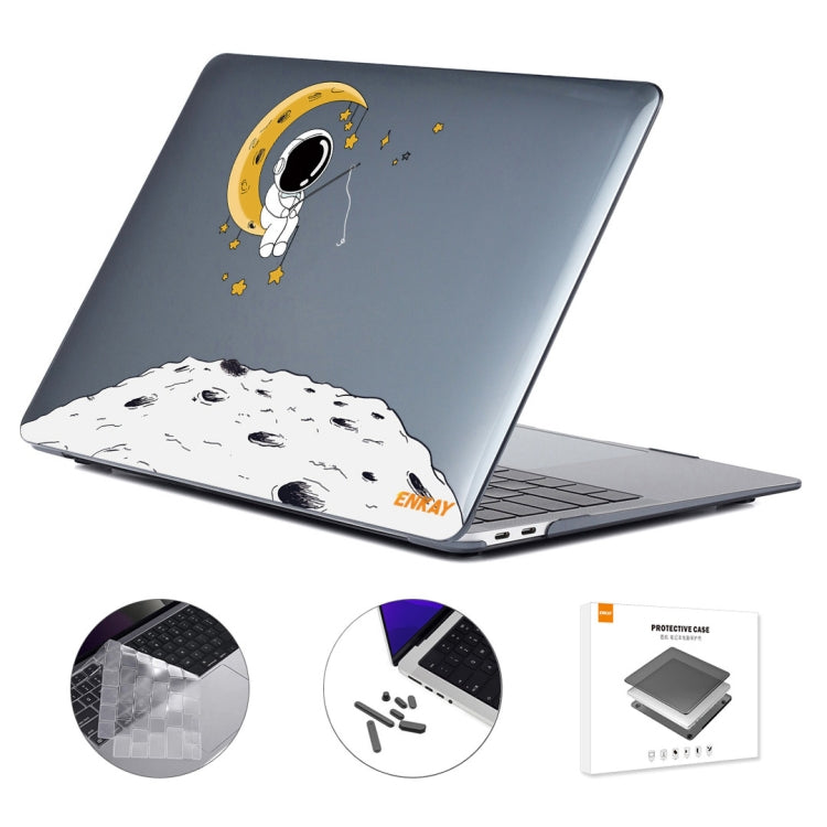 For MacBook Pro 16.2 A2485/A2880 2023 ENKAY Hat-Prince 3 in 1 Spaceman Pattern Laotop Protective Crystal Case with TPU Keyboard Film / Anti-dust Plugs, Version:US(Spaceman No.3) - free shipping - PMC Jewellery - Order now!